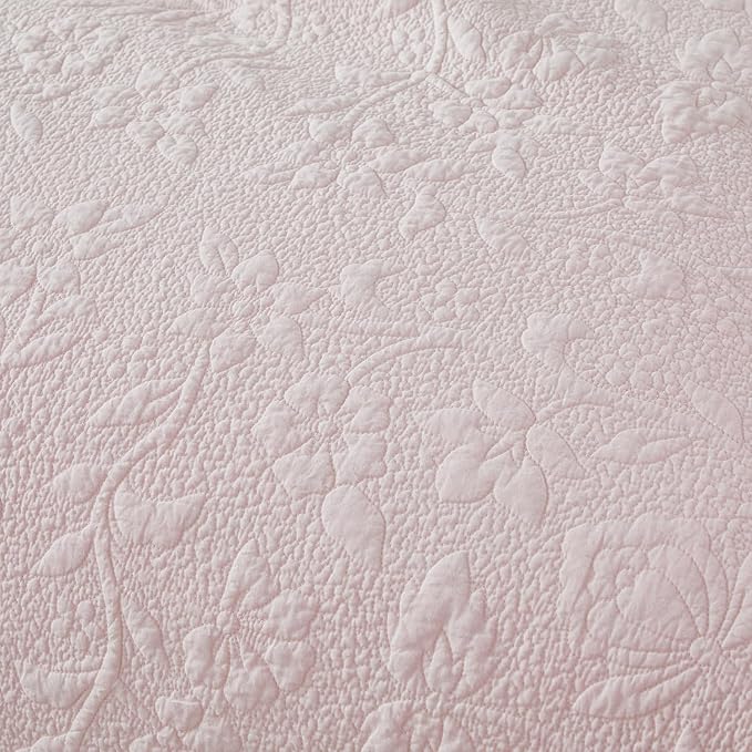 Brandream Queen Size Quilt Set Cotton Light Pink Quilts Shabby Chic Bedding - Image 9