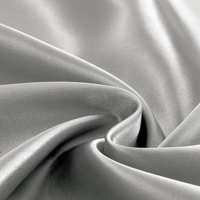 Homiest Luxury Light Grey Satin Fitted Sheet - Image 5