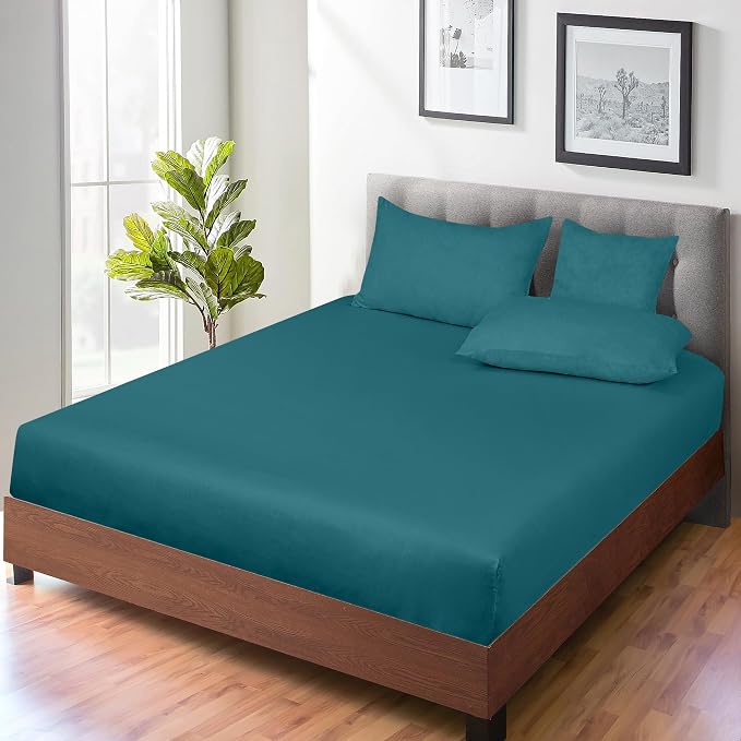 ROYALE LINENS 300 Thread Count 100% Long Staple Combed Cotton Fitted Sheet - Image 7