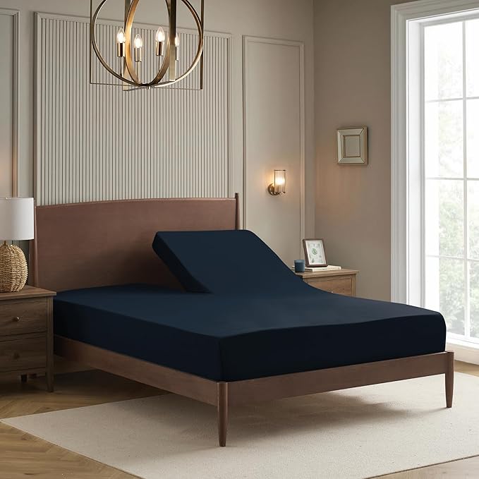 Split Head King Sheets Set for Adjustable Beds 4 Piece Flex Top Bed Sheets – by SweetHomeCollection