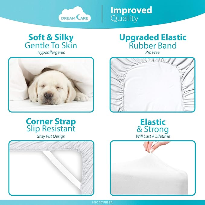 DREAMCARE Fitted Sheet Queen Size - Image 6