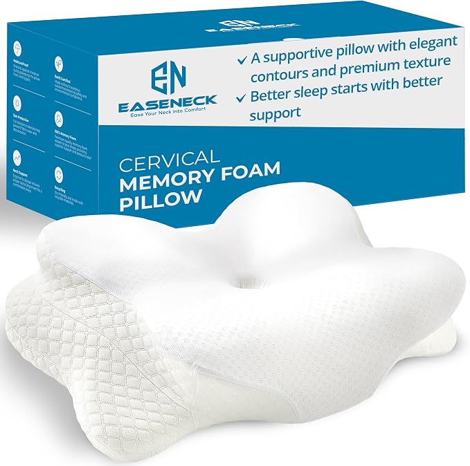 Cervical Neck Pillow for Sleeping, Ergonomic Contour Soft Non Collapsing Memory by Unknown