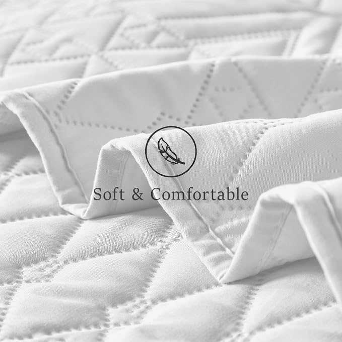 akkialla Twin Size Quilt Bedding Set, Modern Style Geoetric Pattern Coverlet Set - Image 6