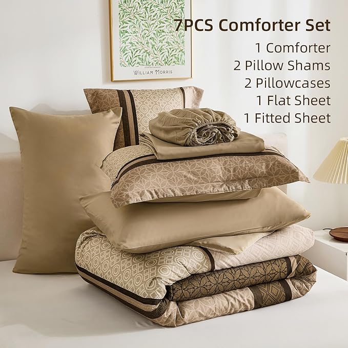 WONGS BEDDING Twin Comforter Set 6 Pieces, Soft Lightweight Micorfiber Bedding - Image 7
