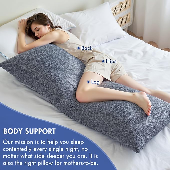 MIULEE Body Pillow for Adults Long Body Pillow for Side Sleeper Memory Foam - Image 6