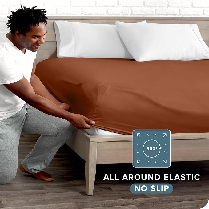Bare Home Fitted Bottom Sheet King Size - Image 3