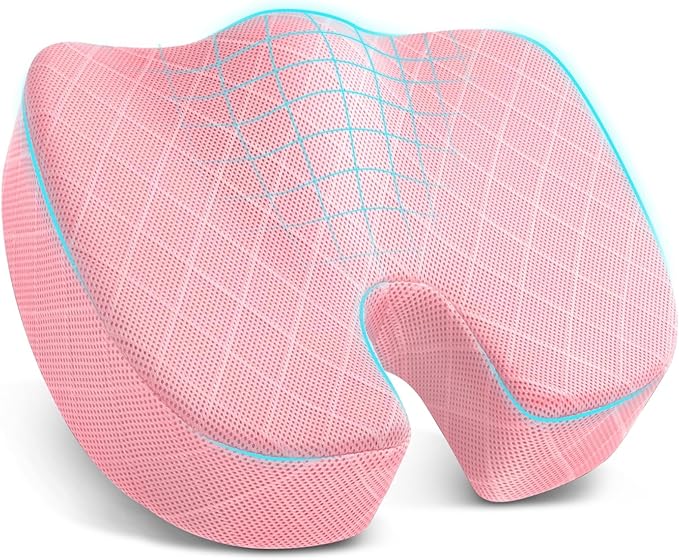 TushGuard Office/Car Seat Cushion, Non-Slip Sciatica & Back Coccyx Tailbone by TushGuardSeatCushonsPillows