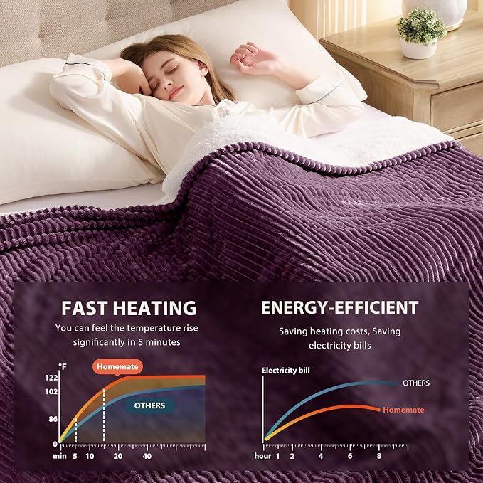 Homemate Electric Heated Blanket King Size - Image 4