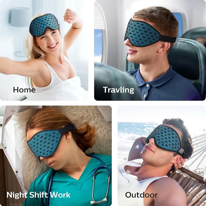 LitBear Breathable Sleep Mask, 3D Eye Mask Sleep - Image 7