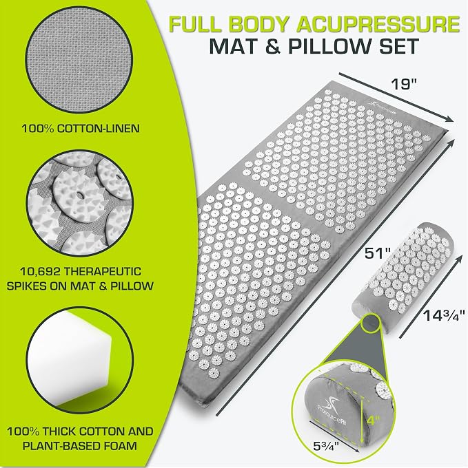 ProsourceFit Acupressure Mat and Pillow Set - Image 2