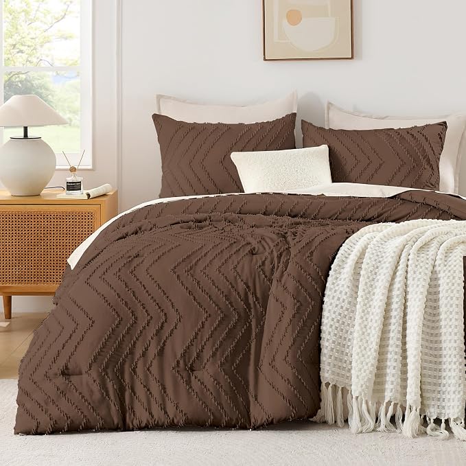 Andency Brown Twin/Twin XL Comforter Set, Twin Bed Comforter by Andency