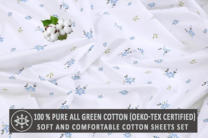 RUVANTI 100% Cotton Sheets – Full Size Percale Bedding, Cooling & Breathable - Image 8