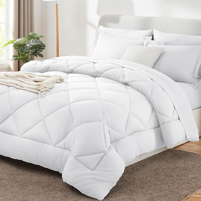 CozyLux Full Size Comforter Sets White by CozyLux