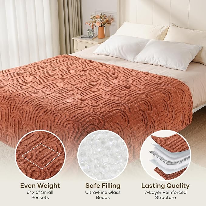Cottonblue Jacquard Weighted Blanket - Image 4