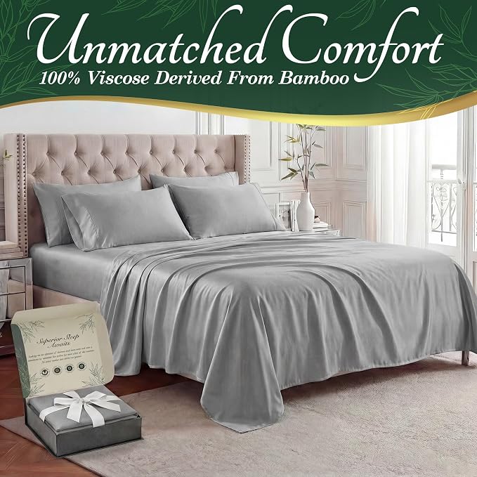 DECOLURE 100% Viscose Derived from Bamboo Sheets Full Size - Image 2