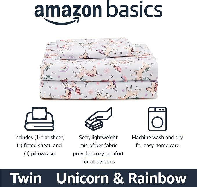 Amazon Basics Microfiber Kids' Sheet Set - Image 2