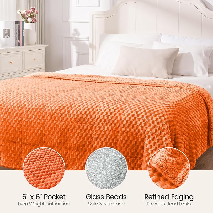 Super Fuzzy Soft Fleece Sherpa Weighted Blanket 20 lbs - Image 5