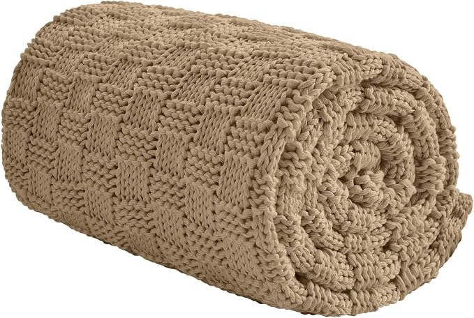 Knitted Weighted Blanket Kids, No Beads Heavy Blanket 36” x 48'' 5lbs, by Unknown
