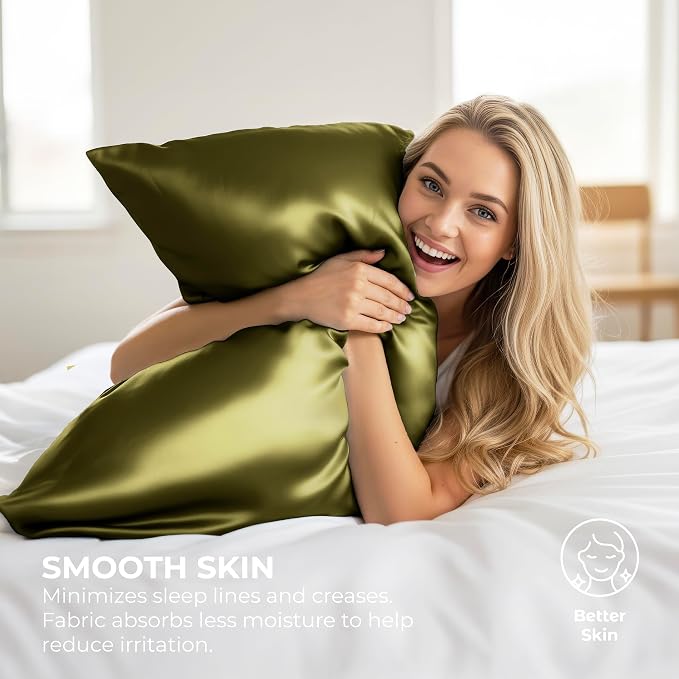 Pure Bedding Satin Pillowcase 2 Pack - Image 4
