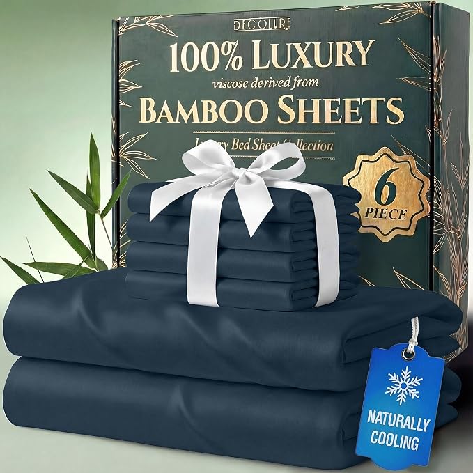 DECOLURE 100% Viscose Derived from Bamboo Sheets Full Size by DECOLURE