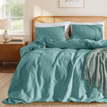 LBRO2M 100% France Linen Duvet Cover Set Cal King Size 3 Pcs Natural Flax by LBRO2MBedding