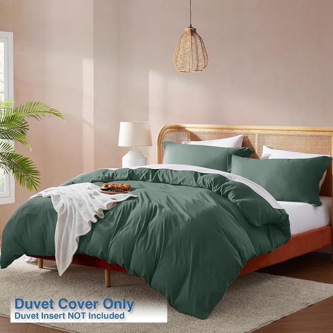 Nestl Forest Green Duvet Cover King Size - Image 2