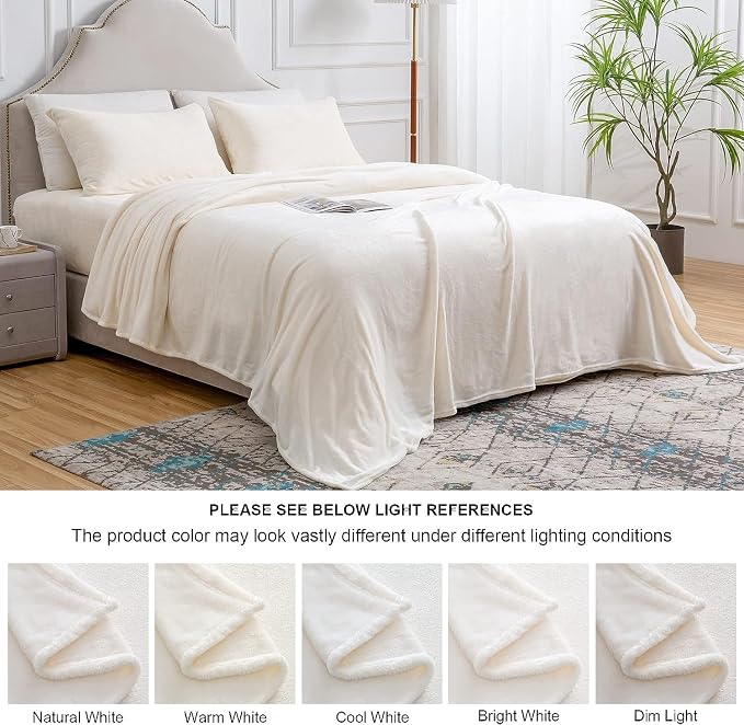 BEDELITE Flannel Sheets Twin Size White - Image 7
