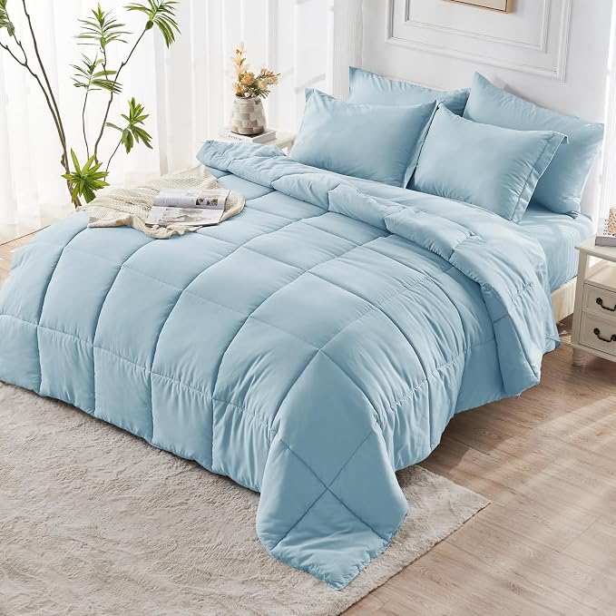 JOLLYVOGUE Queen Comforter Set, Ultra-Soft Bed in a Bag Queen Size 7 Pieces - Image 8