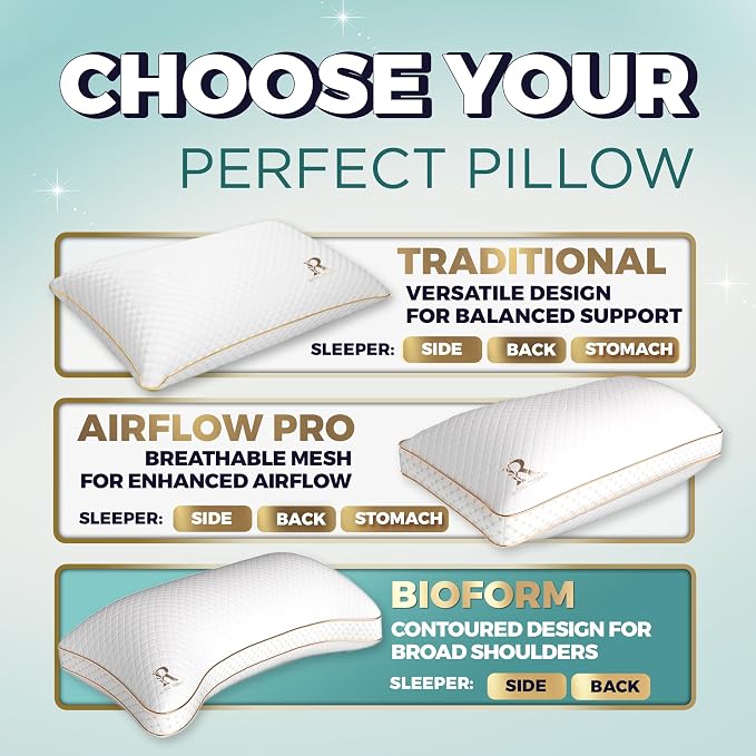 Royal Therapy King 2-Pack Memory Foam Pillow, Adjustable Shredded Odor-Free - Image 7