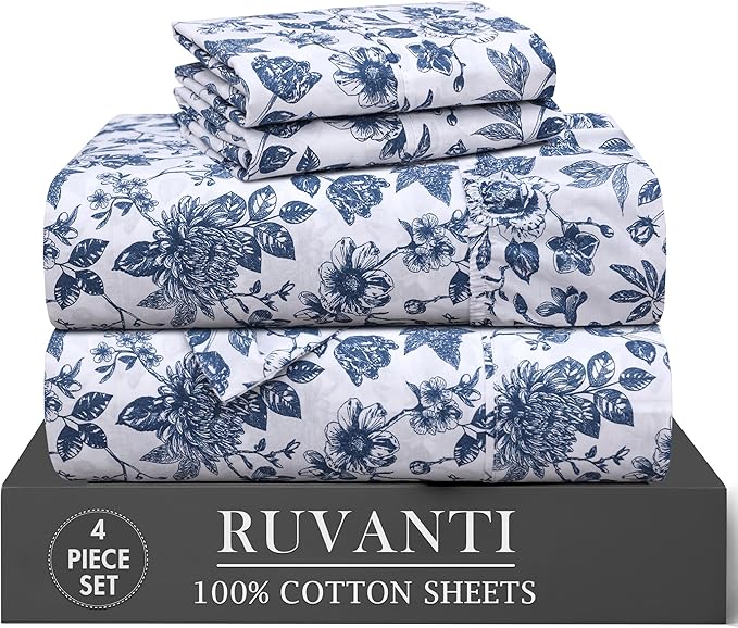 RUVANTI 4 Pcs Cotton Sheets by Ruvanti