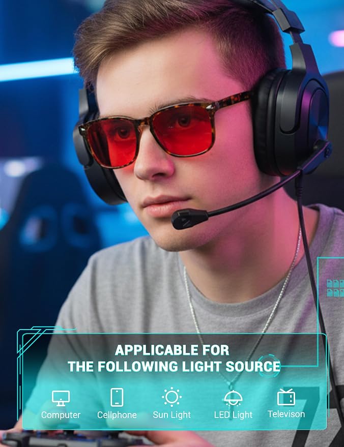 TIJN Sleep Glasses with Blue Green Light Blocking, Screen Fatigue & UV - Image 3