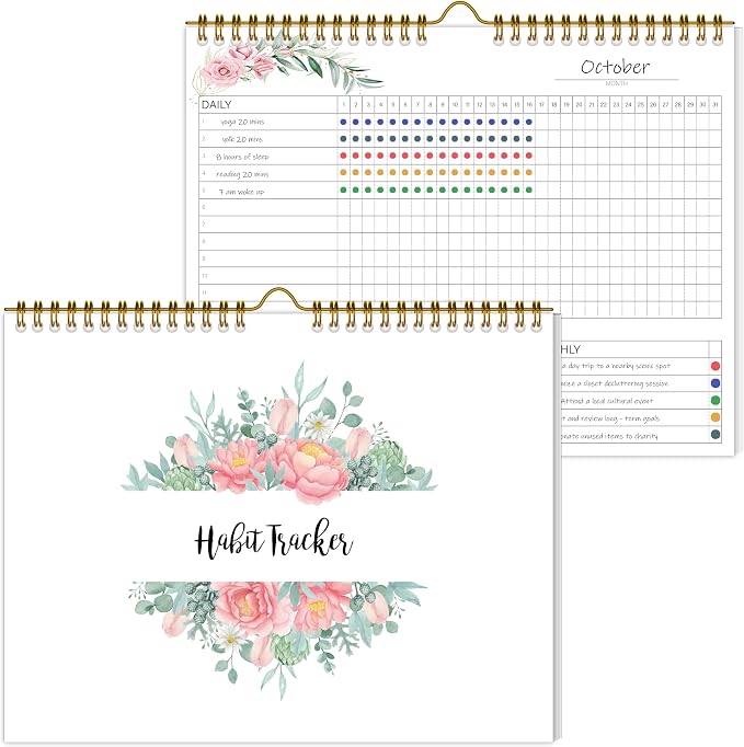 Habit Tracker Calendar, 12 Monthly Habit Tracker Journal by KAICNPAPER