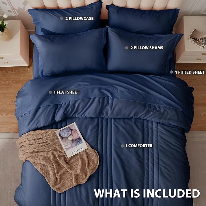 King Comforter Set Navy - Image 3