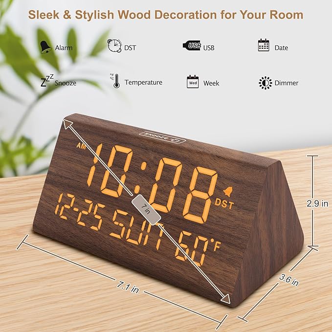 DreamSky Digital Alarm Clocks for Bedrooms - Image 6