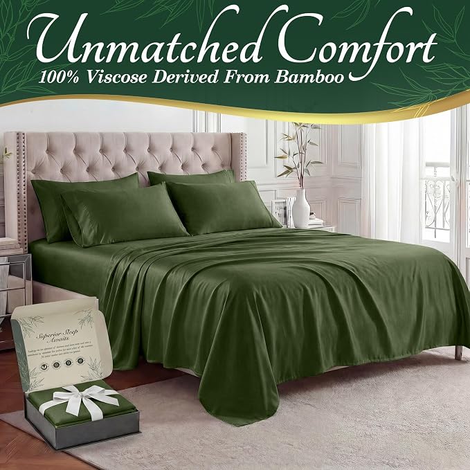 DECOLURE 100% Viscose Derived from Bamboo Sheets King Size - Image 2