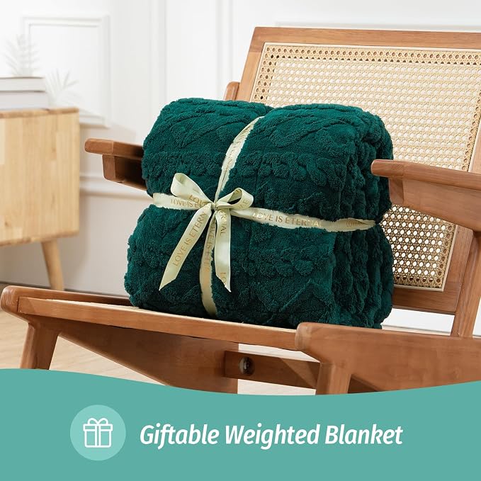 Wemore Weighted Blanket for Adults Twin Size 15 lbs, Dual Sided Soft Fuzzy - Image 6