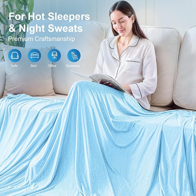 KMUSET Cooling Blanket Full Size（80"x90", Double Sided Summer Cooling Blankets - Image 8