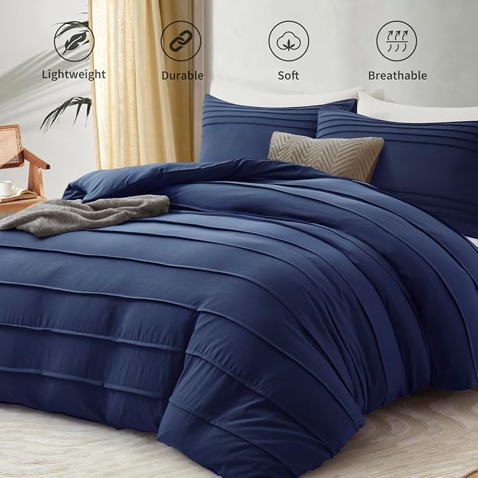 Oli Anderson Navy Blue Duvet Cover King Size - Image 2