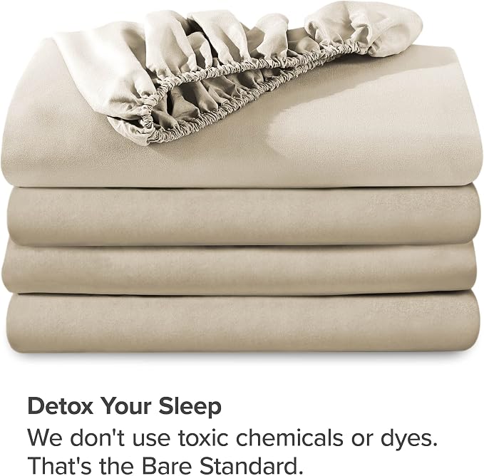 Bare Home 2-Pack Fitted Bottom Sheets Split King - Image 7