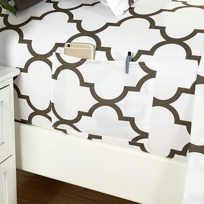 Elegant Comfort Luxury Soft Bed Sheets Quatrefoil Pattern - Image 3