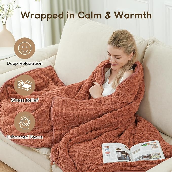 Cottonblue Jacquard Weighted Blanket - Image 6