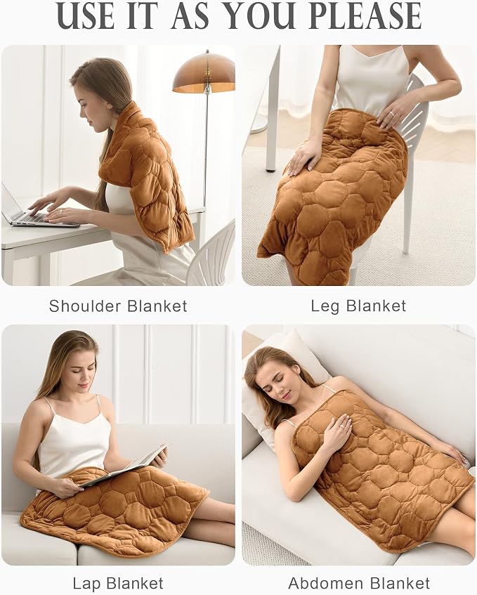 Cottonblue Weighted Lap Blanket Pad 7 lbs 29" x 24", Cozy Luxury Crystal Velvet - Image 6
