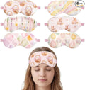Cuffbow 6 Pack Plush Sleep Mask Set, Cute Plush Eye Masks by Cuffbow