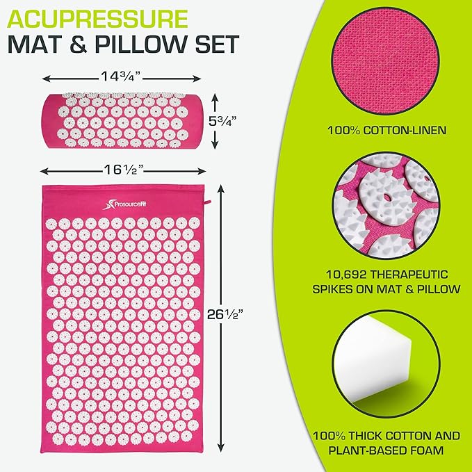 ProsourceFit Acupressure Mat and Pillow Set - Image 2