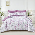 Yogeneg Botanical Comforter Set Queen Size 7 PCS Bed in a Bag, Soft Microfiber by YOGENEG