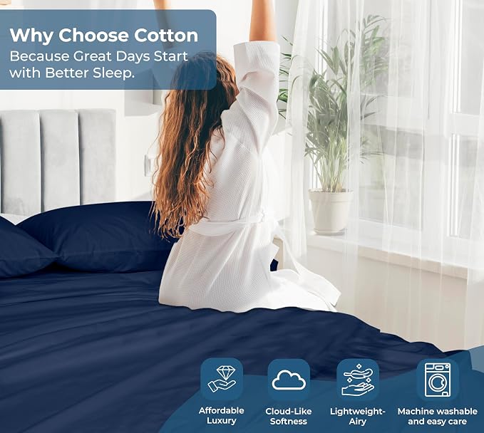 Royale Linens 100% Organic Cotton Twin Flat Sheet Only - Image 7