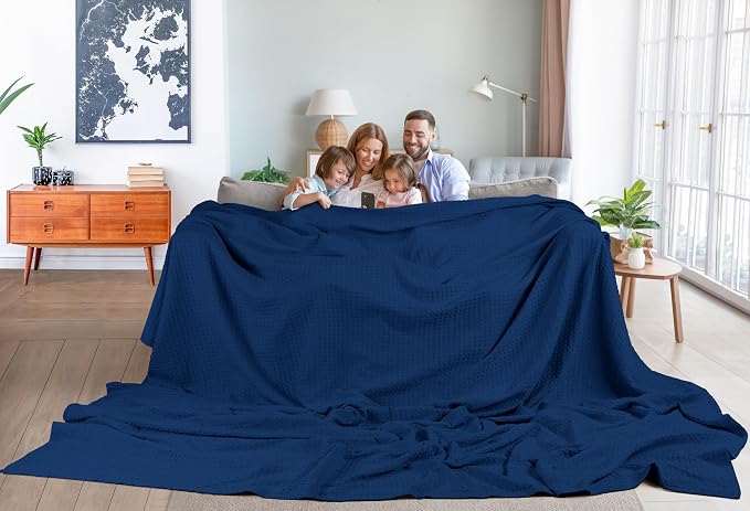 Utopia Bedding 100% Cotton Waffle Weave Blanket Big Size - Image 4