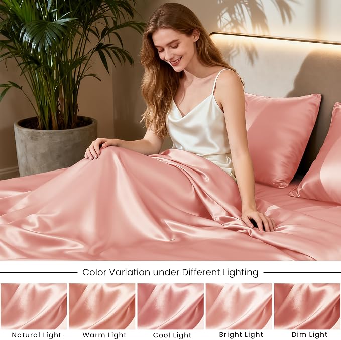 Love's cabin Twin Satin Sheets Sets - Image 7