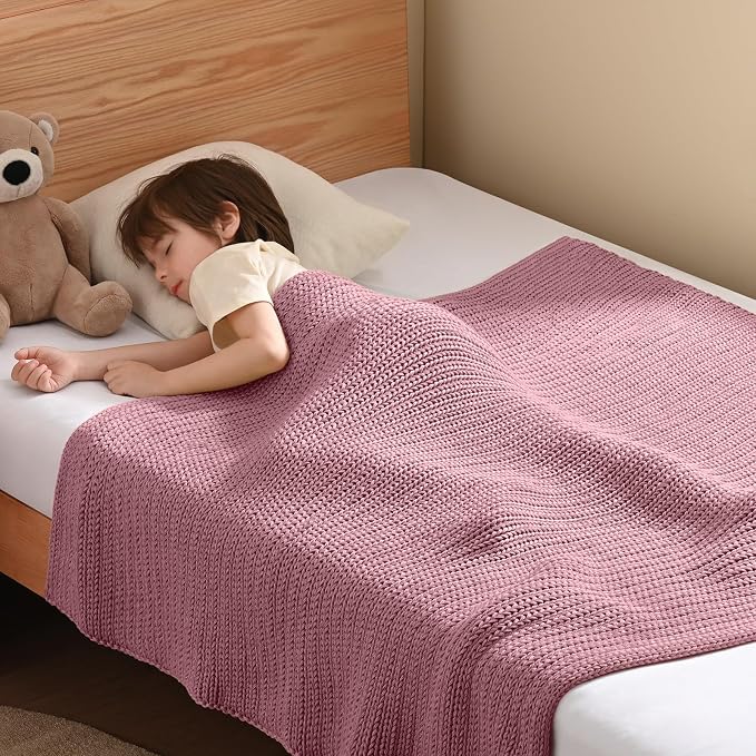 Guohaoi Knitted Weighted Blanket Kids No Beads Cooling Heavy Blanket, Home by GuohuoiHomeKitchen