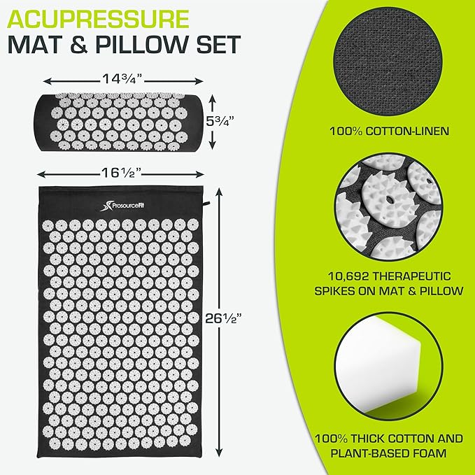 ProsourceFit Acupressure Mat and Pillow Set - Image 2
